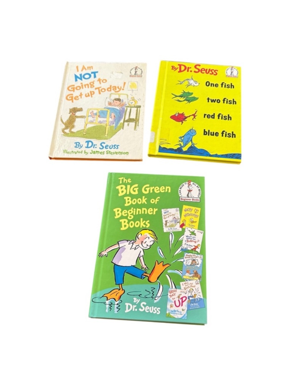 Dr. Seuss Board Book Trio - Green, Yellow, Beige Covers